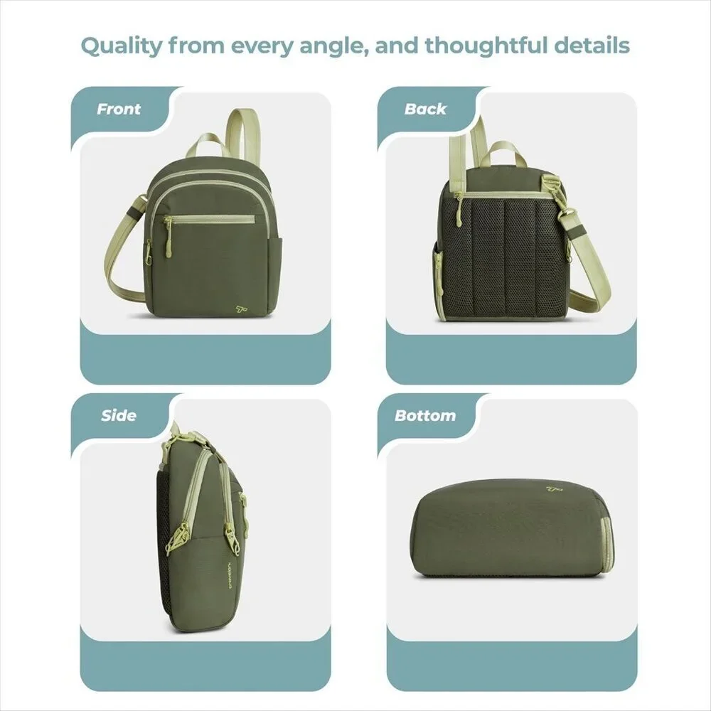 Unisex Olive adult Travelon Anti-theft the Voyages Tour Bag Imported Zipper